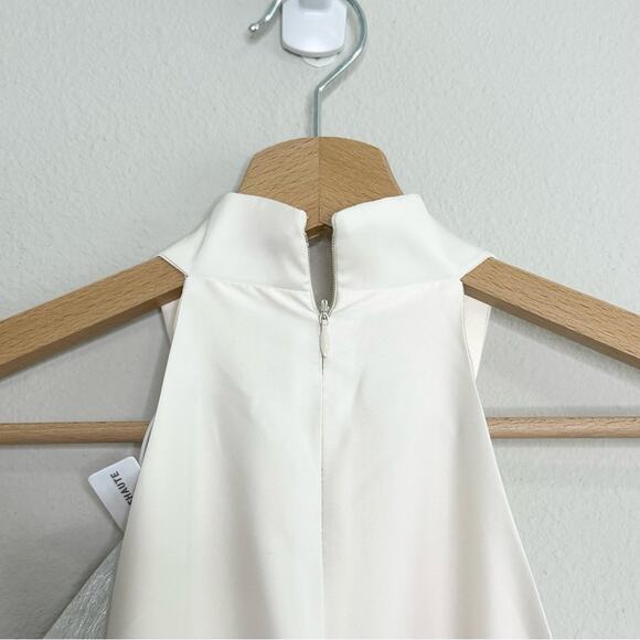 NWT FEHAUTE Floral Maxi Dress in Cream Size 4 *no belt - Picture 4 of 5